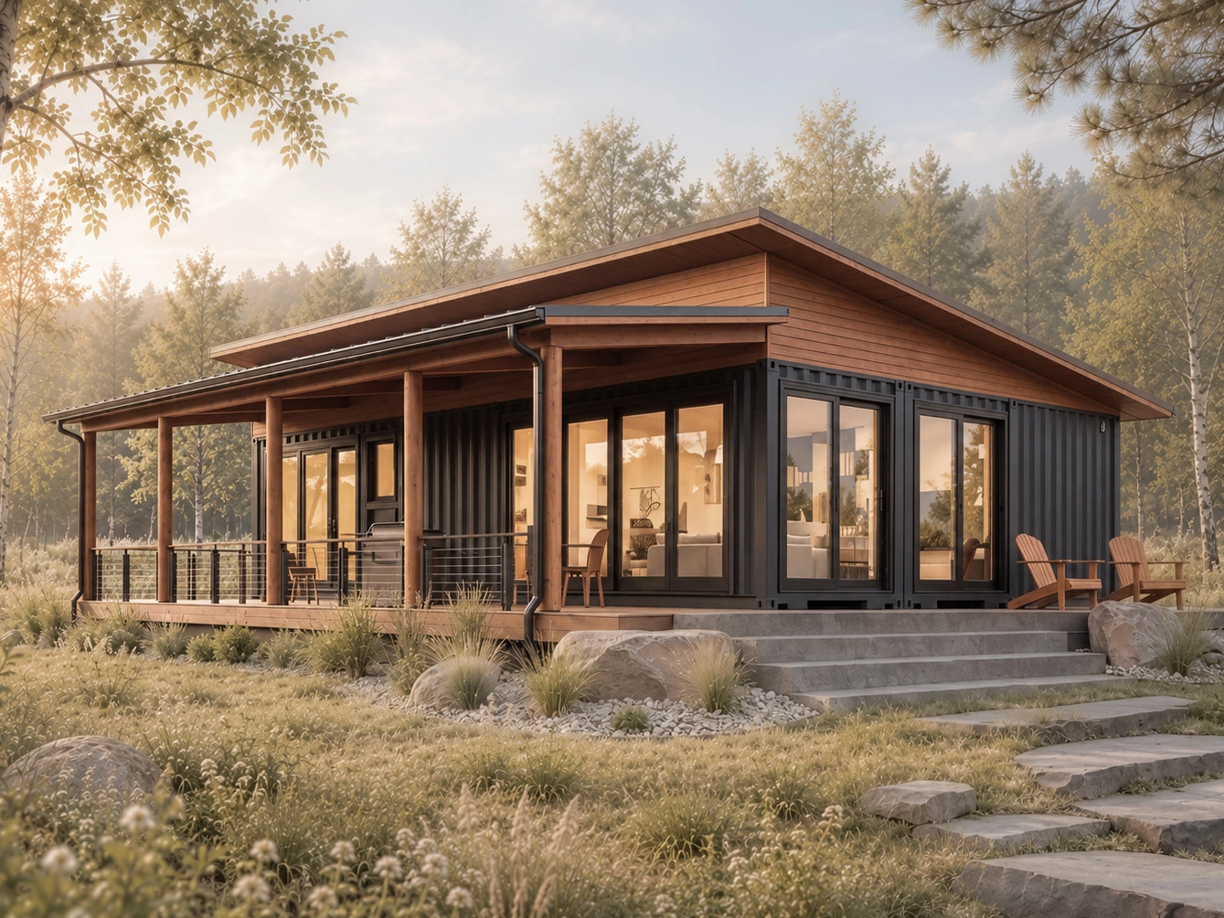 Amber Veranda container home exterior