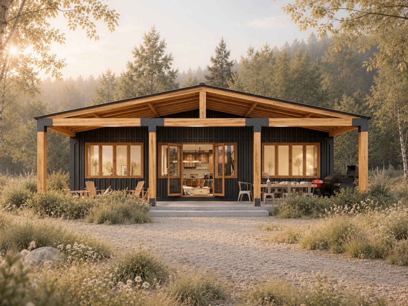 Birch Haven container home exterior