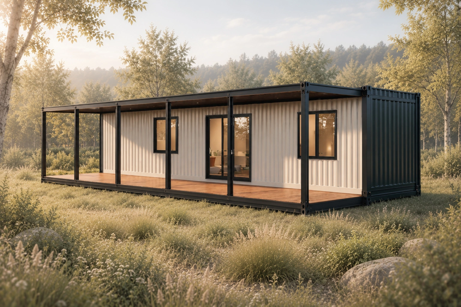 Pine Deck container home exterior